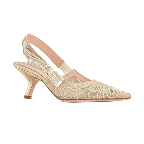 Dior Ballet Slingback Pump Gold